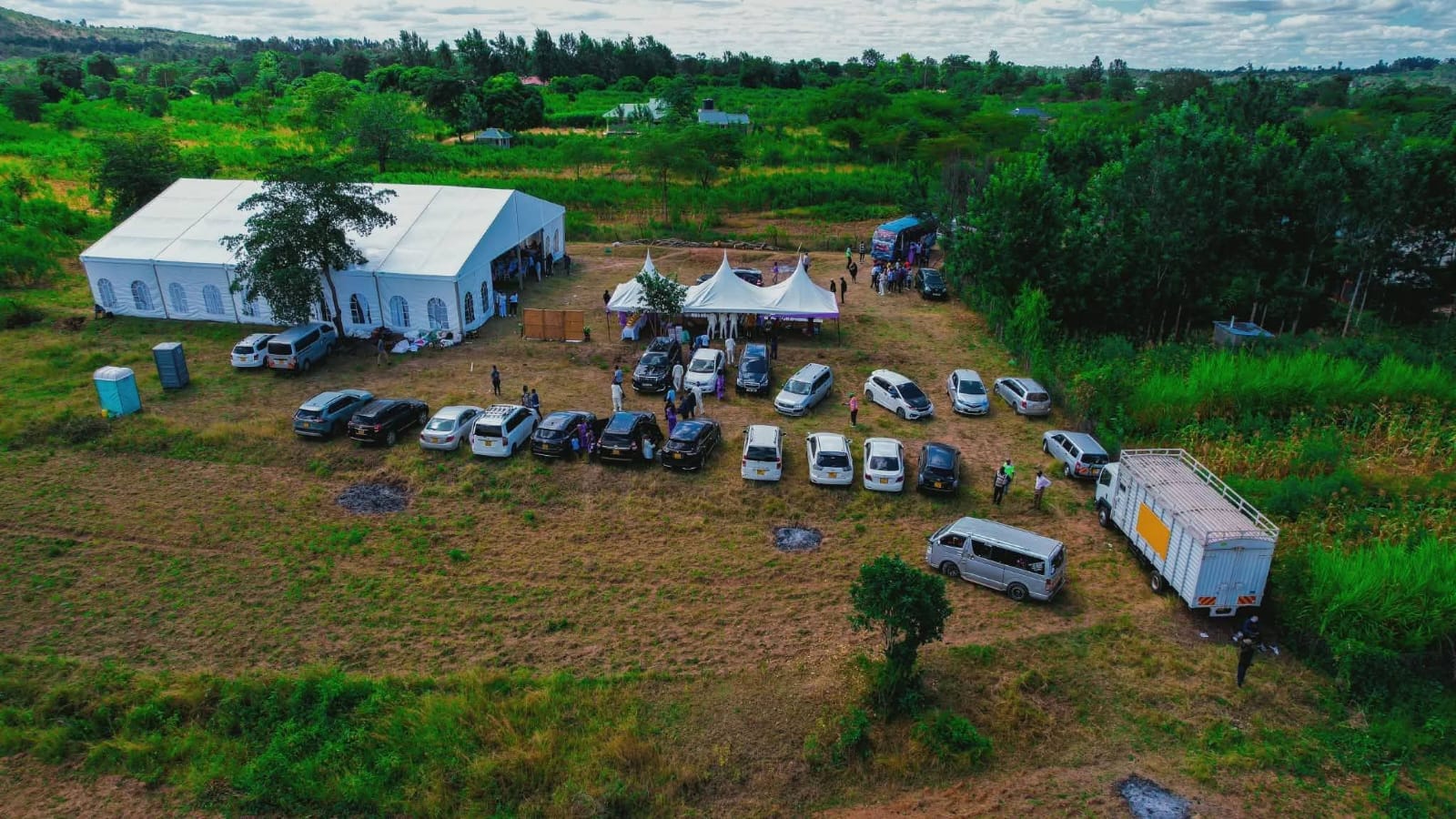 Aerial View of Event Setup