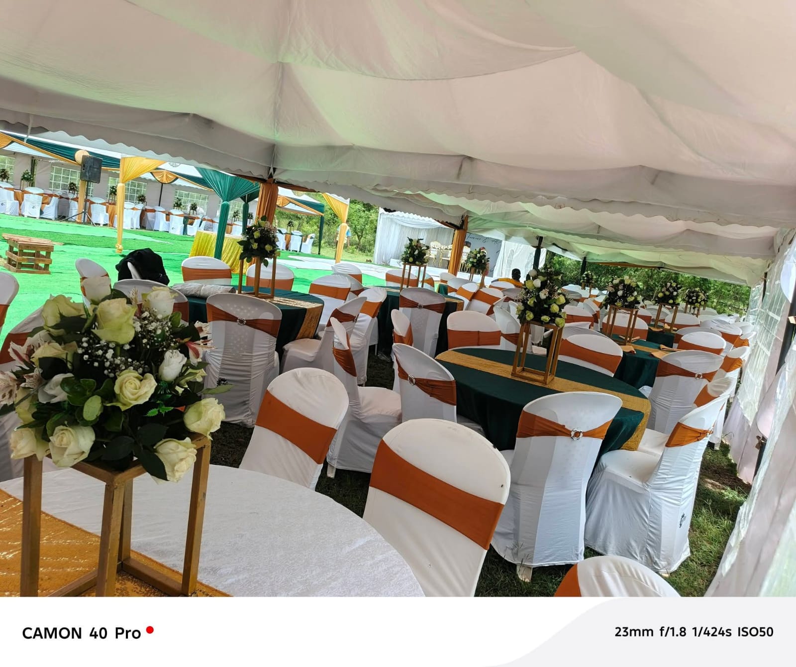 Draped Tent Interior