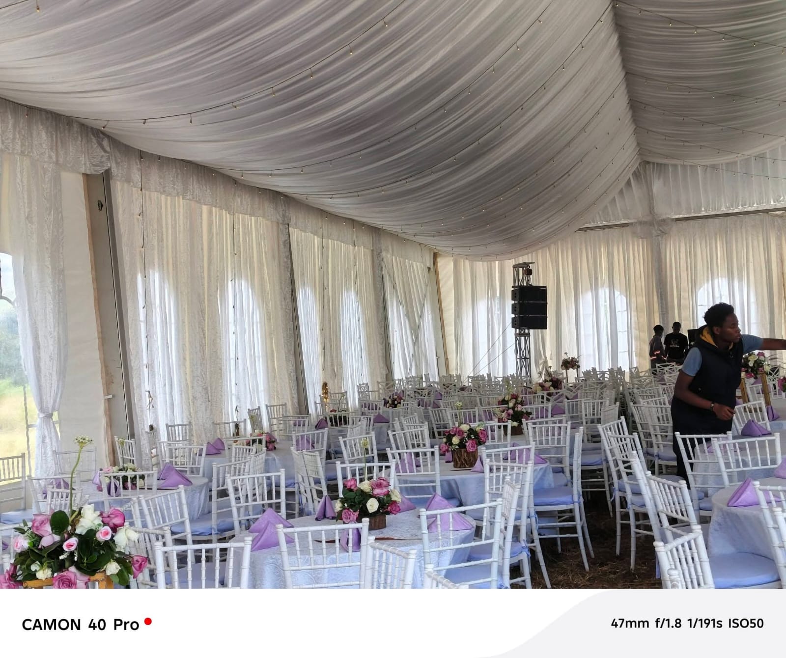 Purple & White Stage Design